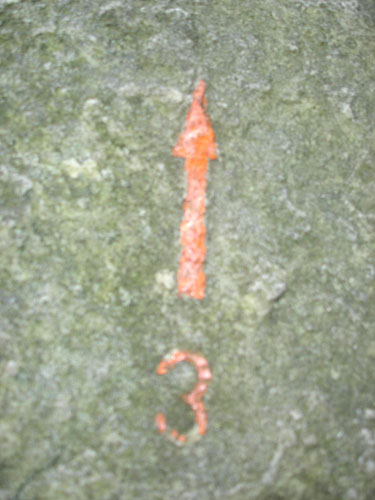 Marquage de la voie 3 rouge